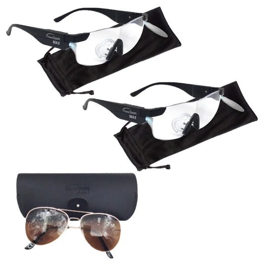 Power Zoom Max Gafas Aumento con luz LED