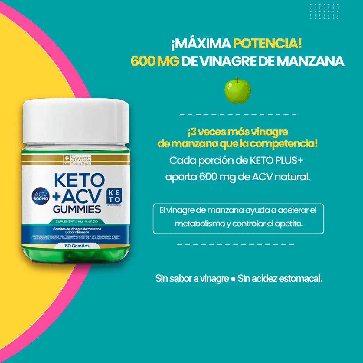 Keto Plus Gomitas Vinagre De Manzana VN
